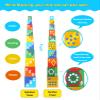 beeqoo 10 Pcs Nesting and Stacking Blocks for Toddlers 1-3 - Cardboard Stacking Cubes with ABC & Numbers - Montessori Educational Learning Toy - Sturdy Toddler Tower Building Set for Kids view 4