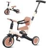 newyoo Toddler Tricycle with Push Handle for 1-3 Year Old, Toddler Bike, Birthday Gift and Toy for Boys and Girls, 5 in 1 Kids Trike, Balance Bike with Backrest and Safety Belt, Khaki, TR007 view 1