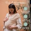 Boba Baby Wrap Carrier  Original Baby Sling Carrier for Newborns (735 lbs), Soft, Secure, Hands-Free & Ergonomic, Ideal for Comfortable Bonding, New Parents (Sand Leopard) view 3