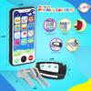 Playkidiz Toy Phone w/Car Keys, Real Looking Pretend Play Toddler Cell Phone Toys and Remote Car Key for Boys, Lights, Sound Effects, Apps & Buttons - Batteries Included - 3+ view 3