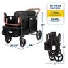 Keenz VYOO Stroller Wagon with Canopy - Foldable Design for Easy Storage, 5 Seating Positions for Kids, Enhanced Child Safety, All-Terrain Mobility, 4-Passangers, Grey view 3