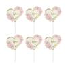 12pcs Happy Mother's Day Cake Toppers Flower Heart Paper Cake Picks Cake Decoration for Birthday Mother's Day Party Supplies view 1