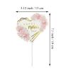 12pcs Happy Mother's Day Cake Toppers Flower Heart Paper Cake Picks Cake Decoration for Birthday Mother's Day Party Supplies view 2