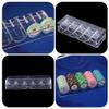 TEHAUX 100 Poker Chips Square Storage Bins Lids Acrylic Chip Holder for Board Game Pieces view 2