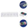 TEHAUX 100 Poker Chips Square Storage Bins Lids Acrylic Chip Holder for Board Game Pieces view 3