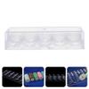 TEHAUX 100 Poker Chips Square Storage Bins Lids Acrylic Chip Holder for Board Game Pieces view 4