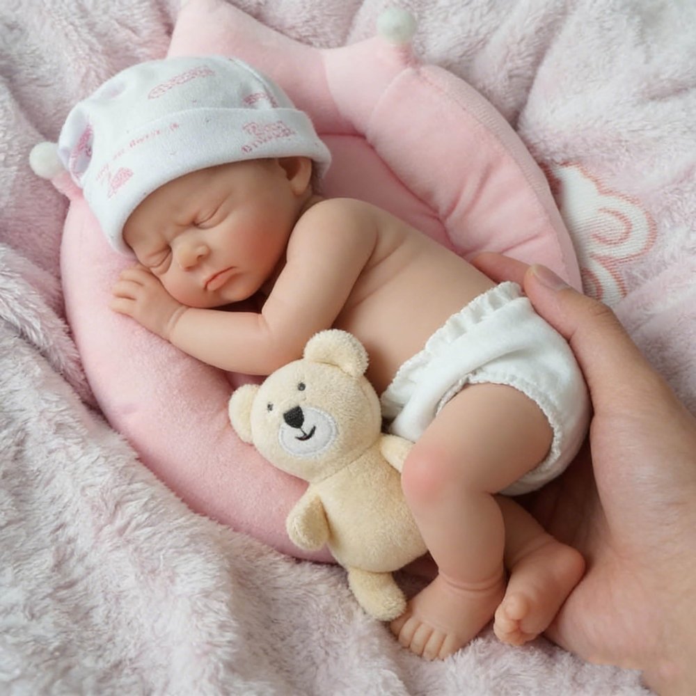 12" Girl Micro Preemie Full Body Silicone Doll Lulu Lifelike Mini Reborn Doll Surprice Children Anti-Stress My Melody - Unpainted