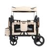 Keenz VYOO Stroller Wagon with Canopy - Foldable Design for Easy Storage, 5 Seating Positions for Kids, Enhanced Child Safety, All-Terrain Mobility, 4-Passangers, Mocha view 1