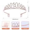 10th girls Birthday Sash and Tiara Set Rose Gold Birthday Sash Crown Party Favors Supplies for girls Party view 2