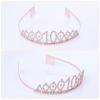 10th girls Birthday Sash and Tiara Set Rose Gold Birthday Sash Crown Party Favors Supplies for girls Party view 4