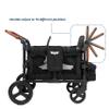 Keenz VYOO Stroller Wagon with Canopy - Foldable Design for Easy Storage, 5 Seating Positions for Kids, Enhanced Child Safety, All-Terrain Mobility, 4-Passangers, Black view 4