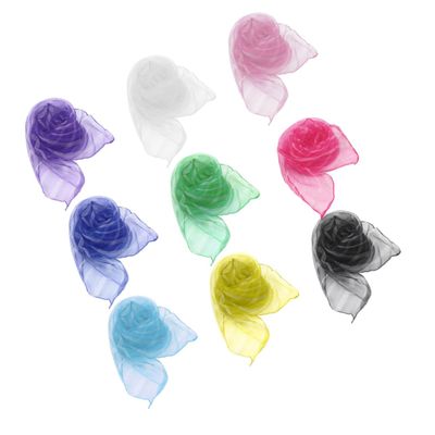 PACKOVE 20pcs Colorful Square Dance Veils for Boy Girl Lightweight Nylon Scarves for Kindergarten Performance Easy to Clean Durable and Versatile Random Colors