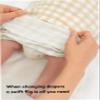 Konny Newborn Swaddle Pouch | Soft & Breathable Baby Sleepwear(0-3 Months) | Swaddles for Newborns, Nursery Swaddling Blankets (Creamy Gingham) view 4