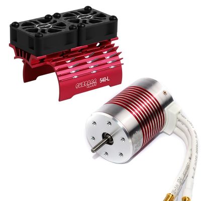 540 1/10 RC Brushless Motor 3650 5200KV Motor+RC Car Motor Cooling Fans with Heatsink