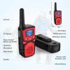 WokTok Adult Walkie Talkies Long Range Rechargeable Portable Two-Way Walkie Talkie, Camping Gear, SOS Sirens, NOAA Weather Alarms, Kid's Toys, Easy-to-Use Rechargeable Walkie Talkies,4 Packs view 2