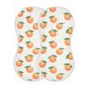 KEIGE 4Pcs Fruit Orange Burp Cloth,Unisex Large Absorbent Soft Cotton Muslin Burping Cloths for Newborn Boys Girls,11x22in,A113100 view 2