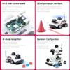 Yahboom Raspberry Pi 5 AI Visual ROS2 Smart Robot Car Kit 2DOF Carmer Autonomous Driving Lidar Stem Education Project for Teen Engineers Students (with Raspberry Pi5-8GB), White view 2