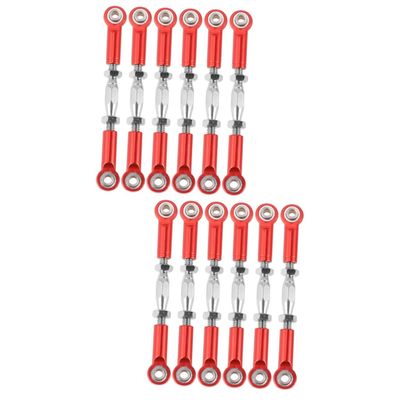 ifundom 12pcs Rc Car Tie Rod Linkage Aluminum Turnbuckles Steering Link Rod Rc Truck Accessory CNC Machined