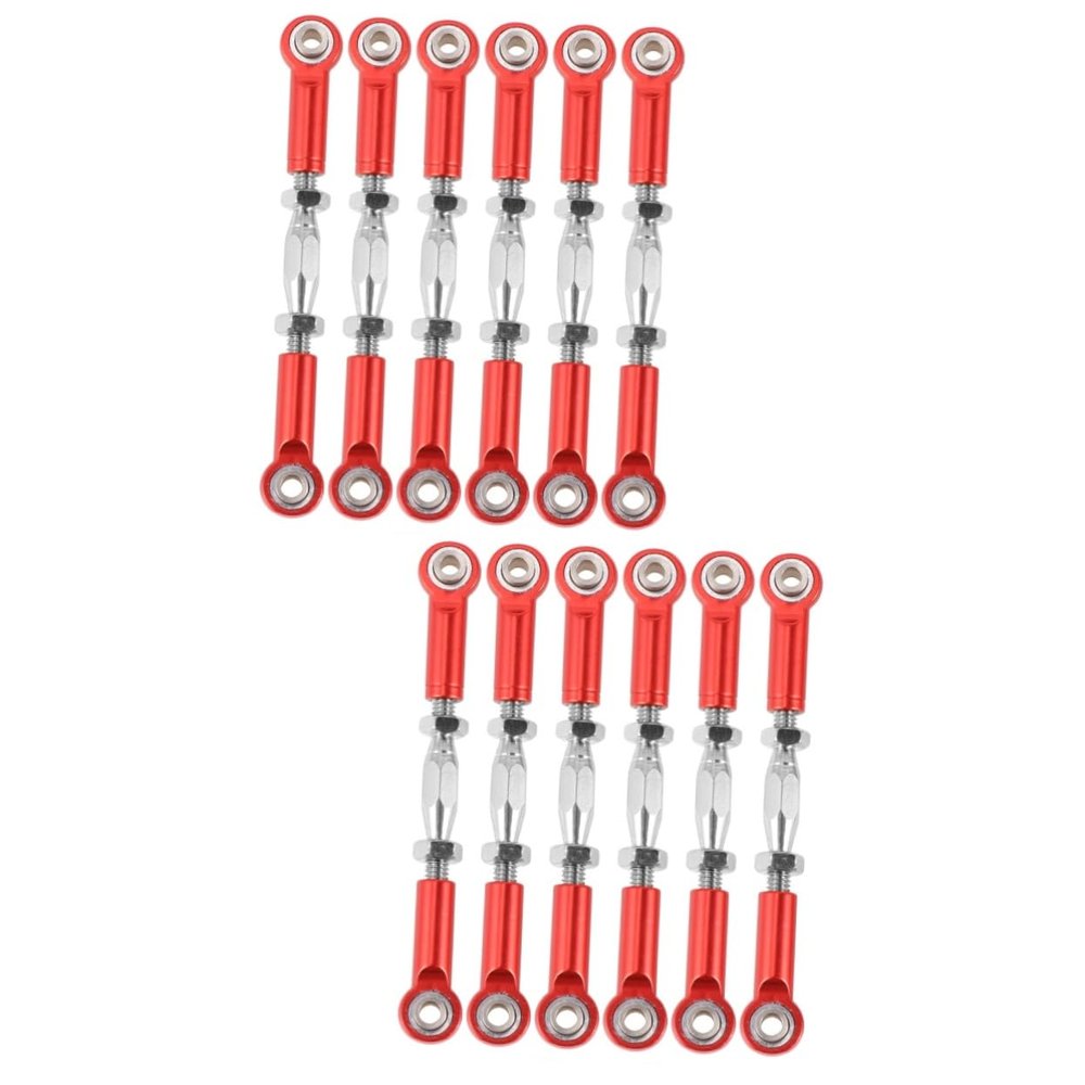 ifundom 12pcs Rc Car Tie Rod Linkage Aluminum Turnbuckles Steering Link Rod Rc Truck Accessory CNC Machined