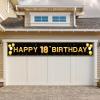 18th Birthday Decorations for Boys Girls - 10ft Black Gold 18th Party Decorations - Durable Yard Fence Wall Sign & Photo Booth Backdrop - Happy 18th Birthday Banner (118" x 20") view 4