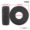 1.0 Tires-2.28in*0.94in Rc Crawling Tires All Terriain Large Tyre for 1/18 TRX4M 1/24 SCX24 AX24 FCX24 RC Crawler Axial RC Crawler Car -Tire Tread D view 2