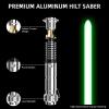 Adawlert Smooth Swing Luke Lightsaber, 16 RGB Colors Change Dueling Light Saber with Motion Control & 16 Sounds Fonts, Premium Metal Hilt Lightsaber for Adults Teens, USB-C Recharge view 2