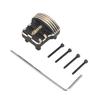 2 Pcs Brass Diff Cover- CNC Front and Rear Axle Cover Coating Finish Diff Cover for 1/18 TRX4M RC Crawler Upgrade Accessories-Black Style A view 2