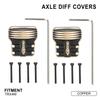2 Pcs Brass Diff Cover- CNC Front and Rear Axle Cover Coating Finish Diff Cover for 1/18 TRX4M RC Crawler Upgrade Accessories-Black Style A view 3