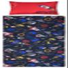 iscream Bold Print Cozy Silky Soft Fleece Lined Sleeping Bag and Pillow Set for Kids - Out of This World view 1