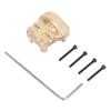 2 Pcs Brass Diff Cover- CNC Front and Rear Axle Cover Coating Finish Diff Cover for 1/18 TRX4M RC Crawler Upgrade Accessories-Gold Style A view 2