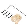 2 Pcs Brass Diff Cover- CNC Front and Rear Axle Cover Coating Finish Diff Cover for 1/18 TRX4M RC Crawler Upgrade Accessories-Gold Style A view 4