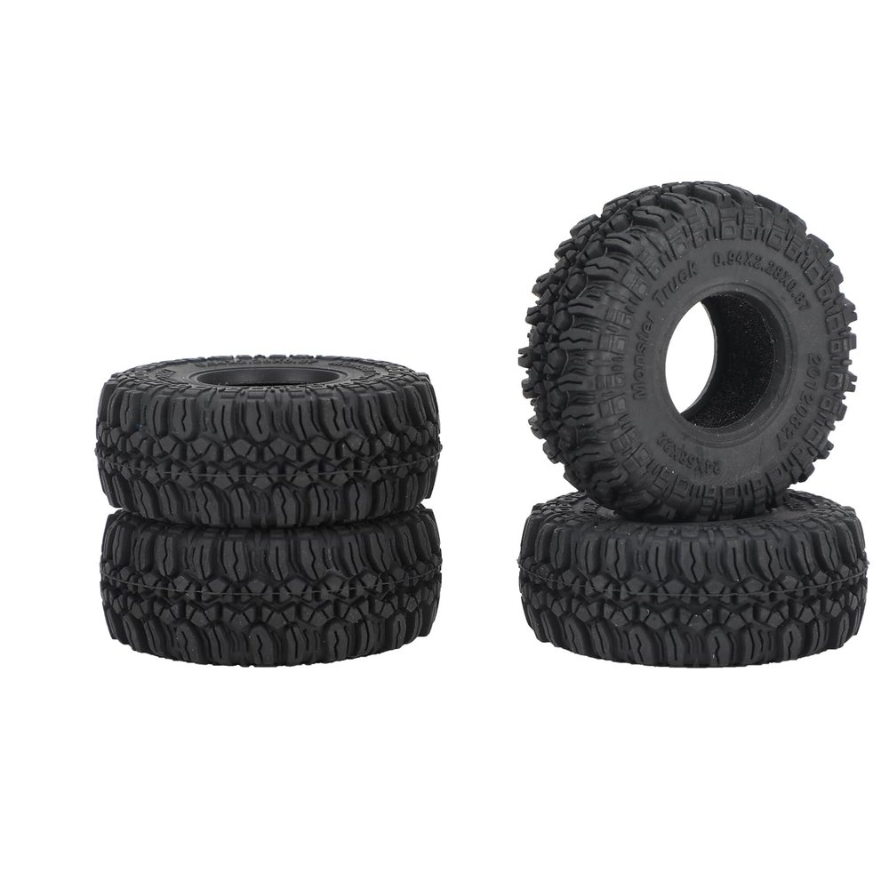 1.0 Tires-2.28in*0.94in Rc Crawling Tires All Terriain Large Tyre for 1/18 TRX4M 1/24 SCX24 AX24 FCX24 RC Crawler Axial RC Crawler Car