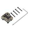 2 Pcs Brass Diff Cover- CNC Front and Rear Axle Cover Coating Finish Diff Cover for 1/18 TRX4M RC Crawler Upgrade Accessories-Black Style B view 2