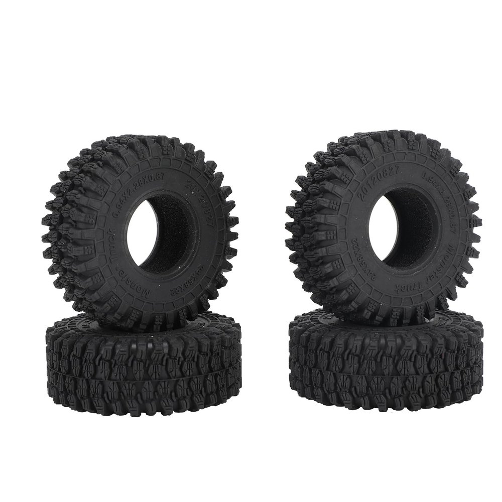 1.0 Tires-2.28in*0.94in Rc Crawling Tires All Terriain Large Tyre for 1/18 TRX4M 1/24 SCX24 AX24 FCX24 RC Crawler Axial RC Crawler Car -Tire Tread B