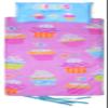 iscream Pretty Print Cozy Silky Soft Fleece Lined Sleeping Bag and Pillow Set for Kids - Cupcake Party view 1