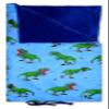 iscream Fun Print Cozy Silky Soft Fleece Lined Sleeping Bag and Pillow Set for Kids - Dinos on a Roll view 2