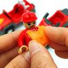 Wooden Train Cars Track Accessories Set Rescue Fire Truck with Light and Sound Small Vehicles Magnetic Train Cars Fit for Wooden Train Track Railway for Boys and Girls (Fireboat) view 4