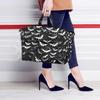 Bardic Bat Pattern Diaper Bag Tote, Halloween Goth Travel Diaper Tote Bag for Mom and Dad, Multifunction Large Baby Bag Nappy Bags with Stroller Straps view 2