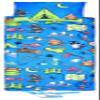 iscream Fun Print Cozy Silky Soft Fleece Lined Sleeping Bag and Pillow Set for Kids - Camp Out view 1