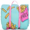 iscream Yummy Print Cozy Silky Soft Fleece Lined Sleeping Bag and Pillow Set for Kids - I Heart Fries view 3