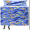 iscream Bold Print Cozy Silky Soft Fleece Lined Sleeping Bag and Pillow Set for Kids - Sk8board view 1