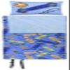 iscream Bold Print Cozy Silky Soft Fleece Lined Sleeping Bag and Pillow Set for Kids - Sk8board view 2