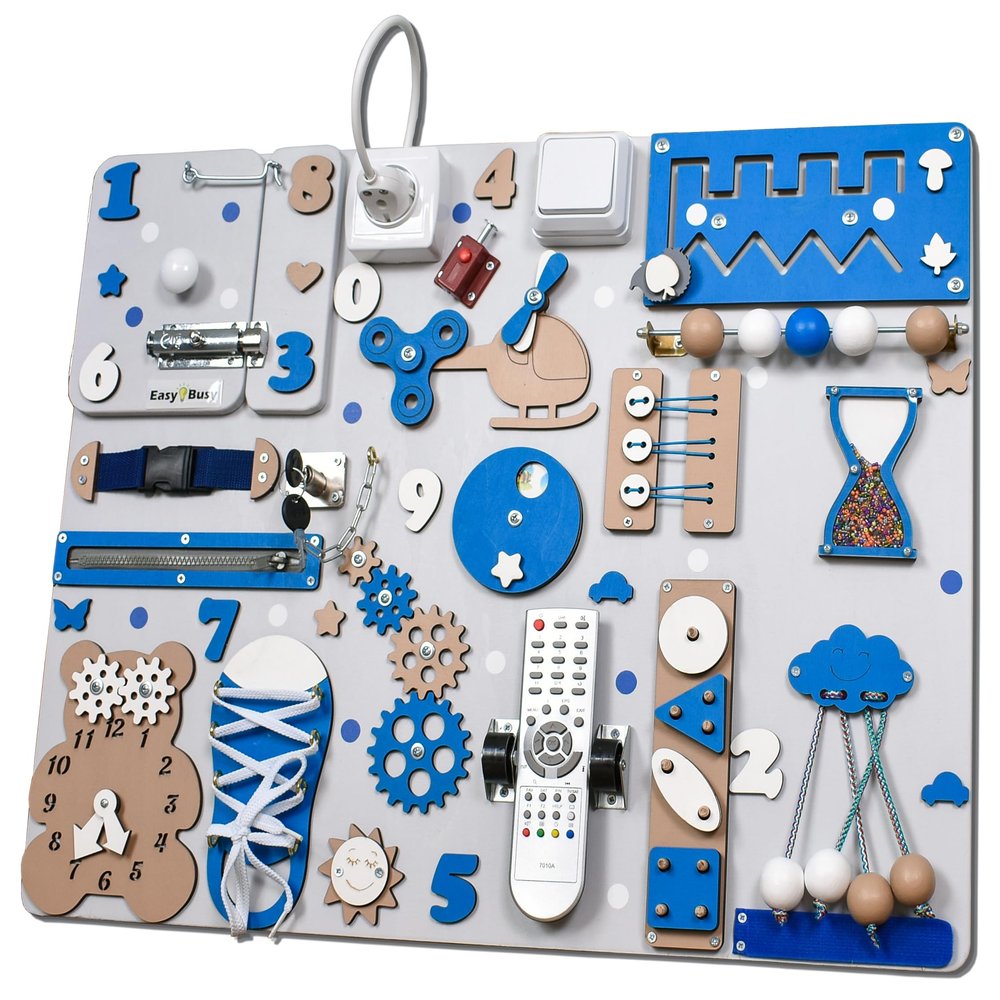 1 2 3 Year Old Girl Boy Gift Toddler Busy Board Sensory Activity Board Montessori Toys for Baby Dementia Fidget Toy Adult Boards Parts