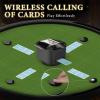 DSPDVWOW Automatic Card Dealer and Mixer, Card Shuffler, 360 Rotating Card Dealer, Rotating Card Output Machine with 4 Wireless Card Dealer Buttons,Black view 4