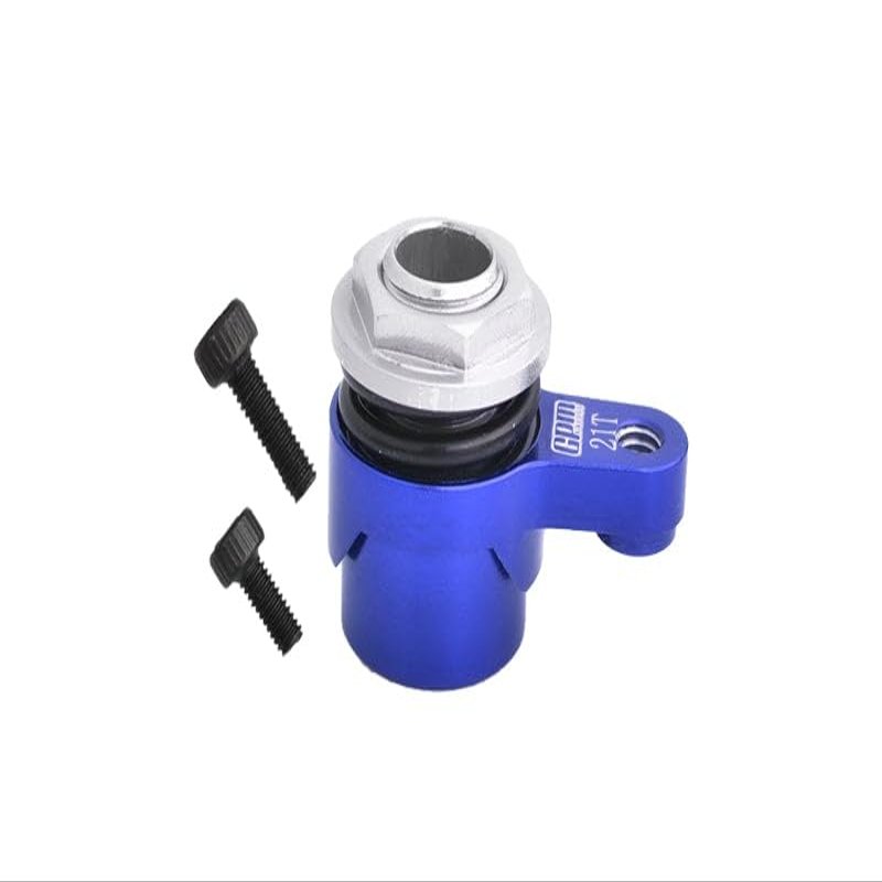 7075 Aluminum Alloy 21T Servo Saver Set Horn with Built-in Spring for Arrma 1/18 Granite GROM MEGA 380 Brushed 4X4 Monster Truck ARA2102 Upgrade Parts - Blue