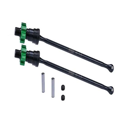 4140 Medium Carbon Steel Front Or Rear Driveshaft with 7075 Aluminum Alloy Hex for Traxxas 1:5 X Maxx 8S 77086-4 / X Maxx Ultimate 8S 77097-4/1:6 Sand Car 8S 109076-4 Upgrades - Green