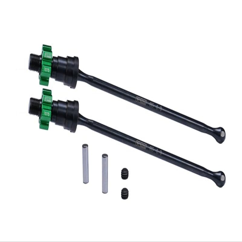 4140 Medium Carbon Steel Front Or Rear Driveshaft with 7075 Aluminum Alloy Hex for Traxxas 1:5 X Maxx 8S 77086-4 / X Maxx Ultimate 8S 77097-4/1:6 Sand Car 8S 109076-4 Upgrades - Green