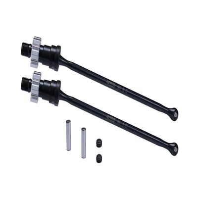 4140 Medium Carbon Steel Front Or Rear Driveshaft with 7075 Aluminum Alloy Hex for Traxxas 1:5 X Maxx 8S 77086-4 / X Maxx Ultimate 8S 77097-4/1:6 Sand Car 8S 109076-4 Upgrades - Silver