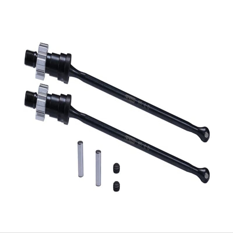 4140 Medium Carbon Steel Front Or Rear Driveshaft with 7075 Aluminum Alloy Hex for Traxxas 1:5 X Maxx 8S 77086-4 / X Maxx Ultimate 8S 77097-4/1:6 Sand Car 8S 109076-4 Upgrades - Silver