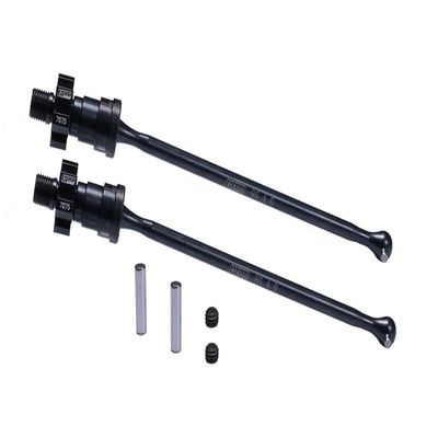 4140 Medium Carbon Steel Front Or Rear Driveshaft with 7075 Aluminum Alloy Hex for Traxxas 1:5 X Maxx 8S 77086-4 / X Maxx Ultimate 8S 77097-4/1:6 Sand Car 8S 109076-4 Upgrades - Black